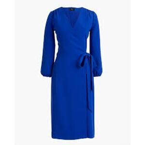 J. Crew Blue Wrap Dress